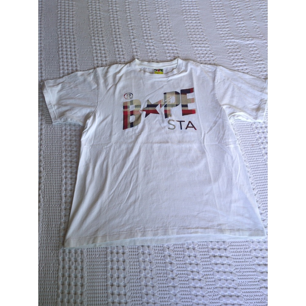 BAPE A Bathing Ape Bapesta Camo T Shirt Short Sleeve Size Large Multicolor